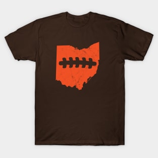 Cleveland Browns Ohio Football Fan Laces Design T-Shirt